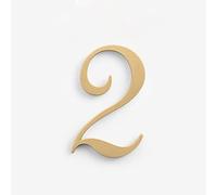 Lot de 2 plaques autocollantes 3D en laiton - 5 cm - Pour intérieur ou extérieur - Pour intérieur ou extérieur - 5 cm