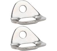 Lot de 2 plaques d'ancrage en acier inoxydable 316, support de suspension à forte capacité de charge, trou intérieur M10, pour montagne, spéléologie, rappel, usage extérieur, 2,36 x 1,57 in