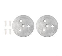 Lot de 2 plaques d'anode en zinc pour panier d'écumoire de piscine, anti-électrolyse et protection pour piscines d'eau salée, disque de fixation en métal gris, 7,5 x 0,6 cm