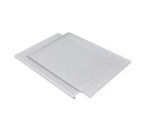 Lot de 2 plaques de cuisson antiadhésives en alliage d ' aluminium pour pâtisseries feuilletées et mille feuilles, ustensiles de cuisson à gâteaux perforés, moules à dégagement facile
