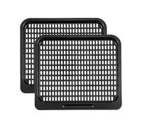 Lot de 2 plaques de cuisson antiadhésives - Plateau de remplacement d'air carré en maille - Multifonctionnel - Passe au lave-vaisselle