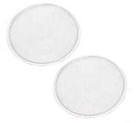 Lot de 2 plaques de cuisson circulaires en alliage d'aluminium 33 x 33 cm Argenté