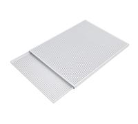 Lot de 2 plaques de cuisson en aluminium anodisé 35 x 25 cm antiadhésives robustes pour pâtisseries, croissants, ustensiles de cuisson en aluminium résistant à l'acide
