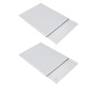 Lot de 2 plaques de cuisson en aluminium anodisé 35 x 25 cm antiadhésives robustes pour pâtisseries, croissants, pâtisserie de qualité commerciale