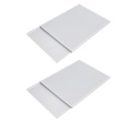 Lot de 2 plaques de cuisson en aluminium anodisé, 35 x 25 cm, passent au four, poêle à dessert, transfert de chaleur haute vitesse pour plaques de cuisson en aluminium