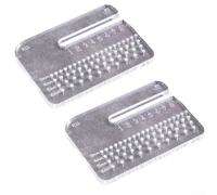 Lot de 2 plaques de découpe transparentes en acrylique pour maroquinerie et couture précise