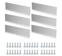 Lot de 2 plaques de déflexion en aluminium pour toit et gouttières, protection de gouttière, finition argentée pour gouttière, tuyau de descente, inverseur de pluie pour amélioration de la maison, 2