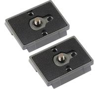 Lot de 2 Plaques de Dégagement Rapide Compatibles Manfrotto 200PL-14 - Plaques de Fixation en Alliage d'Aluminium pour Rotules de Trépied