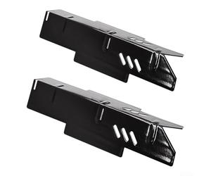 Lot de 2 plaques de distribution de chaleur de rechange pour barbecue Dyna-Glo DGF350CSP et DGF350CSP-D à 2 brûleurs, en acier porcelaine noire, compatibles avec les accessoires de barbecue