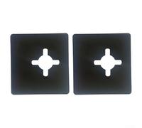 Lot de 2 plaques de fixation pour serrure de porte en acier inoxydable avec renfort à billes avant et caches de trous pour sécuriser les installations de verrouillage