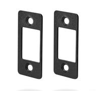 Lot de 2 plaques de gâche à grand trou pour un fonctionnement fluide et une sécurité optimales - Noir