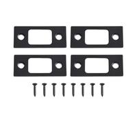 Lot de 2 plaques de gâche en acier inoxydable pour porte d'entrée, plaque de renfoncement de porte et loquet à mortaise, matériel de rechange pour serrure de porte d'entrée