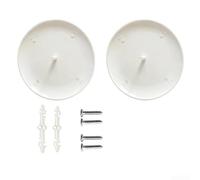 Lot de 2 plaques de plafond rondes en plastique blanc pour trous de 8,9 cm à 12,7 cm, pour détecteur, salon et bureau