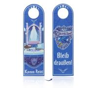Lot de 2 plaques de porte originales en feutre avec inscription en allemand « Bitte Nicht Stören » - Avec inscription en allemand « Komm Rein, Komm Rein, Komm Rein, » - Décoration de chambre - Cadeau