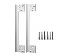 Lot de 2 plaques de protection en forme de L en acier inoxydable pour réduire la vulnérabilité aux points de jonction du cadre de porte (argenté)