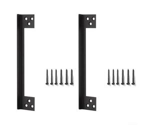 Lot de 2 plaques de protection en forme de L en acier inoxydable pour réduire la vulnérabilité aux points de jonction du cadre de porte (noir)