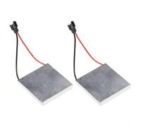 Lot de 2 plaques de rechange pour radiateur soufflant semi-conducteur, 40 x 40 mm, argenté