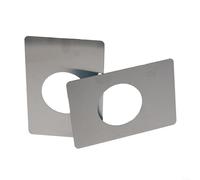 Lot de 2 plaques de renfort de porte en acier inoxydable pour réparation de bouton de pêne dormant et verrou à bille