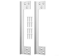 Lot de 2 plaques de renfort de porte en forme de L conçues pour une sécurité optimale contre les manipulations (17,8 cm)