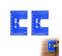 Lot de 2 plaques de réparation de charnière améliorées avec aimant puissant pour fixation de porte d'armoire de cuisine, plaque d'espacement d'installation de charnière en alliage d'aluminium pour