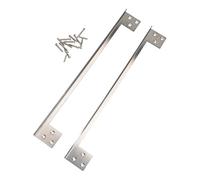 Lot de 2 plaques de sécurité en forme de L pour renforcement de loquet de porte, usage commercial et résidentiel (27,9 cm)