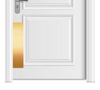 Lot de 2 plaques de seuil de porte pour portes extérieures en aluminium pour décoration de portes, pour éviter que la porte ne frappe (10,2 x 40,6 cm, doré)
