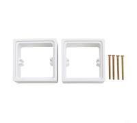 Lot de 2 plaques d'espacement carrées de 30 mm avec vis de montage, extension de prise électrique en ABS pour une profondeur de boîte insuffisante (blanc)