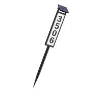 Lot de 2 plaques d'immatriculation lumineuses avec technologie solaire écoénergétique et indice d'étanchéité pour la visibilité nocturne