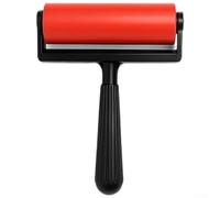 Lot de 2 plaques d'impression en gel réutilisables avec tête de brosse pour textures, pochoirs, tapis en silicone rouge pour la maison, le jardin