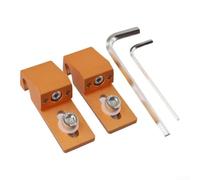 Lot de 2 plaques d'impression latérales, pince en T fixe, 55 x 22 x 19 mm, support en aluminium pour routeur CNC et machine de gravure, jaune