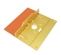 Lot de 2 plaques d'insertion pour table de fraisage en alliage d'aluminium - Fraise à bois - Planche à découper - Outil de gravure - Banc de travail du bois