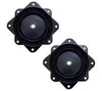 Lot de 2 plaques pivotantes de 3 po / 7,4 cm, Base rotative en Acier à 360 degrés, roulement Universel pour Remplacement de Tabouret de Bar, Support d'exposition, Montage Facile, Noir