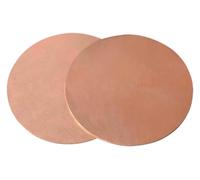 Lot de 2 plaques rondes en cuivre pur de 3 mm d'épaisseur, idéales for l'artisanat, la sculpture et l'industrie, fuchsia(3x10mm)