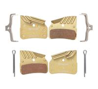 Lot de 2 plaquettes de frein pour vélo avec ailettes de refroidissement pour Shimano XTR M9120 / Deore XT M8120 / SLX M7120 (métal)