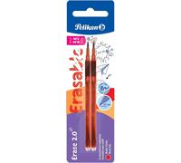 Lot De 2 Plaquettes De Rechange Roller Pelikan Erase 2.0 Rouge Blister
