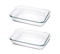 Lot de 2 plat à four, plat à gratin,moule de cuisson, capacité 2.2 L - Longueur 34.6 x Profondeur 20.9 x Hauteur 5.2 cm