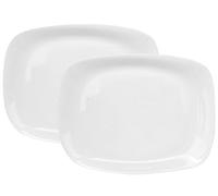 Lot de 2 plat Parma 34 x 24 cm rectangulaire pour anrichten en verre opale blanc