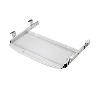 Lot de 2 plateaux de clavier réglables sous le bureau - Rehausseur ergonomique coulissant pour souris et clavier - Étagère peu encombrante pour accoudoir - Support de coude facile à monter - Blanc