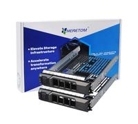 Lot de 2 plateaux de disque dur F238F 0F238F pour Dell Poweredge Series 11/12/13 modèles 3,5" SAS/SATA R430, R530, R730, T430, T630, R420, R520, R720, T420, T620 R4100 , R510, R710, T410, T610