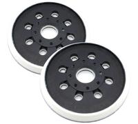 Lot de 2 plateaux de ponçage auto-agrippants 125 mm de dureté moyenne pour Bosch Professional GEX 18V-125 GEX 12V-125