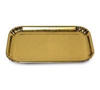 Guardini, Set de 2 plateaux 33x43 cm, Jetable, Carton, Or, Fabriqué en Italie, Easy Bake Line