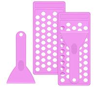 Lot de 2 plateaux de remplissage de baume à lèvres et spatules portables pour rouge à lèvres - Kit de fabrication de gloss à lèvres (violet)