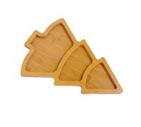 Lot de 2 plateaux de service en bois pour sapin de Noël sophistiqués pour hors-d'œuvre saisonniers, décorations de vacances uniques