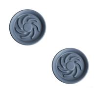 Lot de 2 plateaux d'égouttement en résine pour plantes d'intérieur et d'extérieur - Soucoupes qui offrent une collection fiable pour l'entretien quotidien des plantes (23 cm, gris)