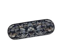 Lot de 2 Plateaux en métal imprimé avec léopards Multicolores 11 x 31 x 1 cm