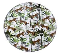 Lot de 2 Plateaux en métal imprimé avec Tigres Multicolores 33 x 33 x 1,5 cm