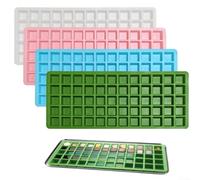 Lot de 2 plateaux en silicone avec 60 compartiments de grille pour la récolte droite du lyophilisateur, des glaçons et la fabrication de bonbons - Matériau flexible (rose)