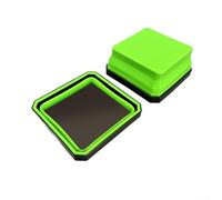 Lot de 2 plateaux magnétiques pliables en silicone avec aimants puissants pour petites vis, écrous, boulons, rangement extensible pour réparation à domicile, mécaniciens, plombiers, charpentiers (vert
