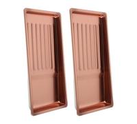 Lot de 2 Plateaux pour Outils de Nail Art en Acier Inoxydable
