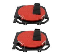 Lot de 2 plateaux rotatifs d'alignement des roues 3T avec coussinets de pression et blocs de transition, outil d'équilibrage, rotatif à 360°, roulement à billes pour sièges pivotants (noir)